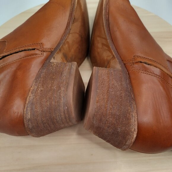 Madewell Charley Bootie Leather Block Heel English Saddle K5307 Women US 8 - Picture 9 of 16